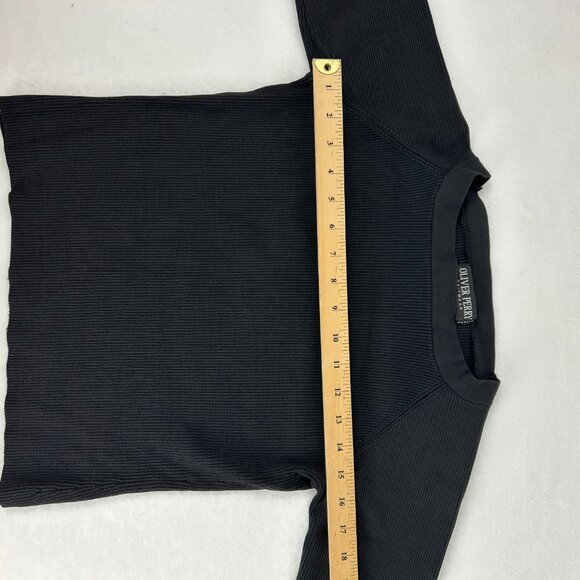 Oliver Perry Women's Knitwear Silk Blend Long Sleeve Shirt Black Size Medium p - Picture 5 of 10